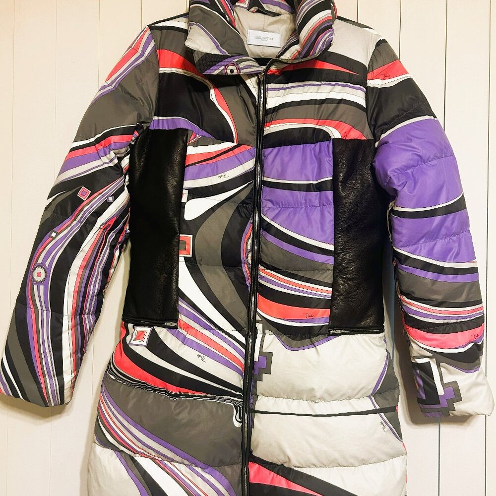 Emilio Pucci Beautiful Puffer Coat Size 12